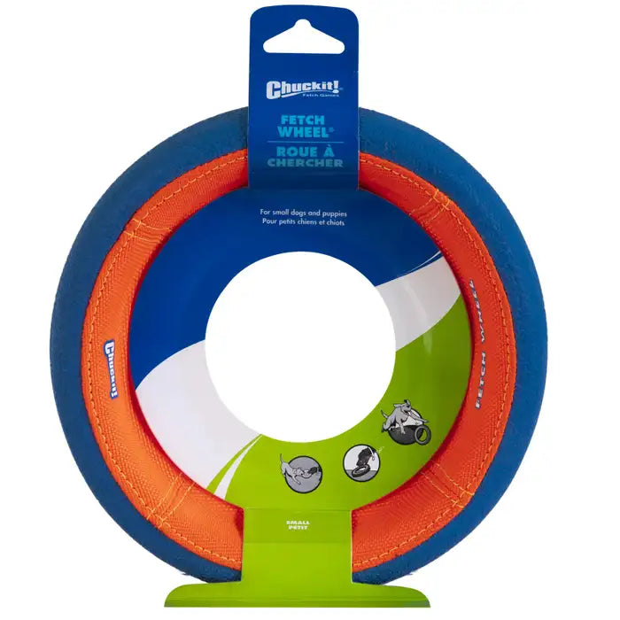 Chuckit! Fetch Wheel Dog Toy Blue/Orange, 1ea/Small