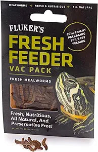 Fluker's Fresh Feeder Vac Pack Reptile Food Mealworms, 1ea/.7 oz