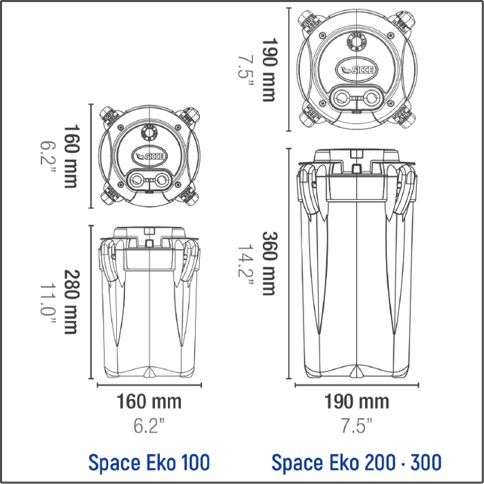 Space EKO 300 Canister Filter Sicce