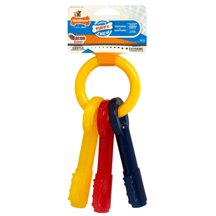 Nylabone Just for Puppies Teething Chew Toy Keys Chew Toy Keys, 1ea/XS - Up To 15 lb