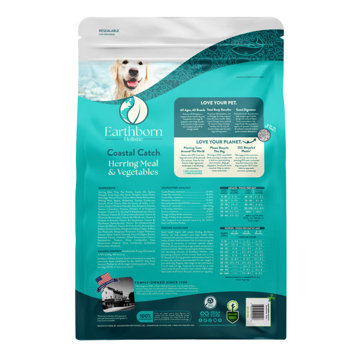 Earthborn Holistic Coastal Catch Grain-Free Dry Dog Food Herring Meal & Vegetables, 1ea/25 lb