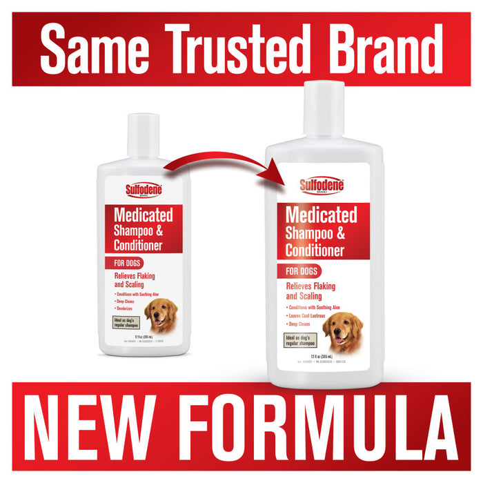 Sulfodene Medicated Shampoo & Conditioner for Dogs 1ea/12 oz