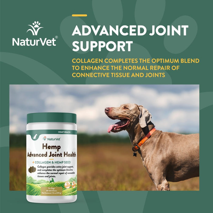 NaturVet Hemp Advanced Joint Health Soft Chews 1ea/60 ct