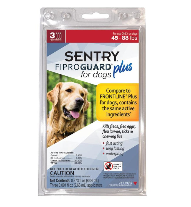 Copy of SENTRY FiproGuard Plus Dog Flea & Tick Spot-On 1ea/23-44 lb, 3 pk