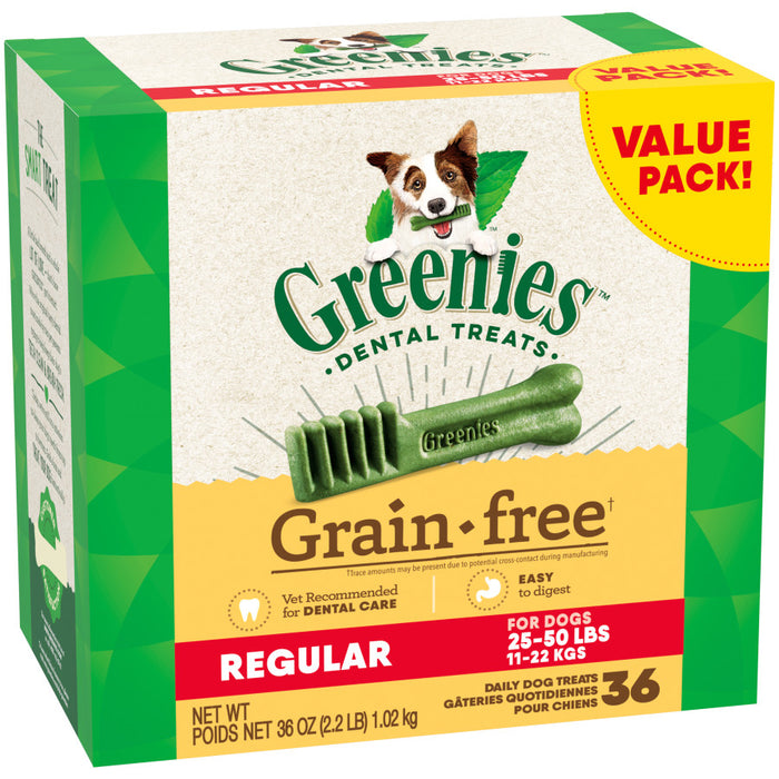 Greenies Grain Free Dog Dental Treats Original, 1ea/36 oz, 36 ct, Regular