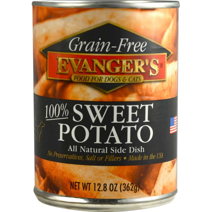 Evanger's Grain-Free Wet Dog & Cat Food Sweet Potato, 12ea/12.8 oz, 12 pk