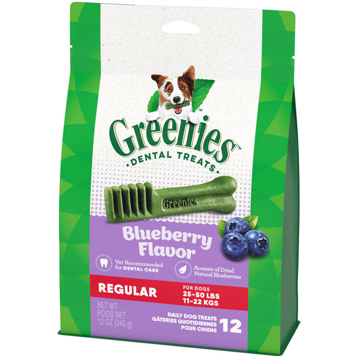 Greenies Dog Dental Treats Blueberry, 1ea/12 oz, 12 ct, Regular