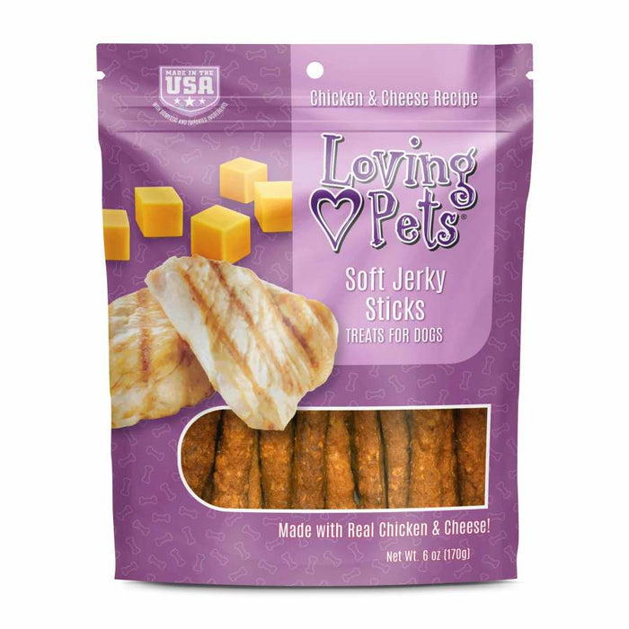 Loving Pets Soft Jerky Sticks Dog Treat Chicken & Cheese, 1ea/6 oz