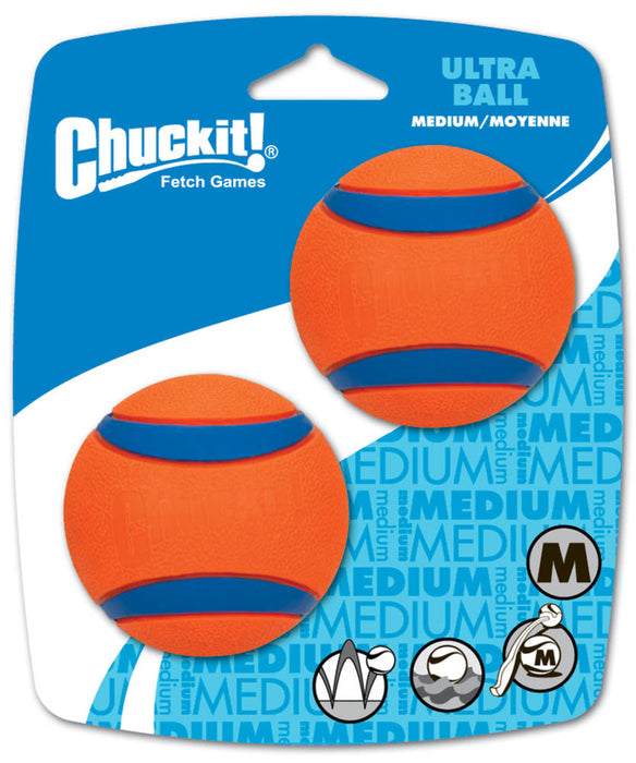 Chuckit! Ultra Ball Dog Toy Blue/Orange, 1ea/2 pk, MD