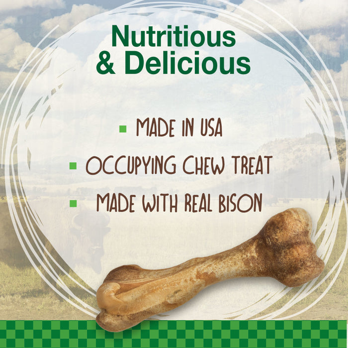 Nylabone Healthy Edibles WILD Natural Long Lasting Bison Flavor Dog Chew Treats 1ea/Large - Up To 50 lb