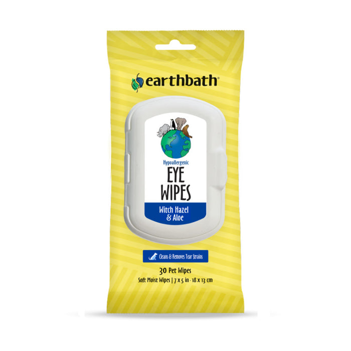 Earthbath Hypoallergenic Pet Eye Wipes w/Witch Hazel & Aloe 6ea/30 ct