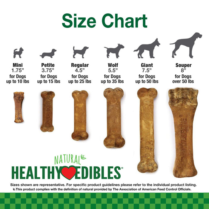 Nylabone Healthy Edibles All-Natural Long Lasting Chicken Flavor Dog Chew Treats 1ea/SMall - Up To 25 lb, 3 ct