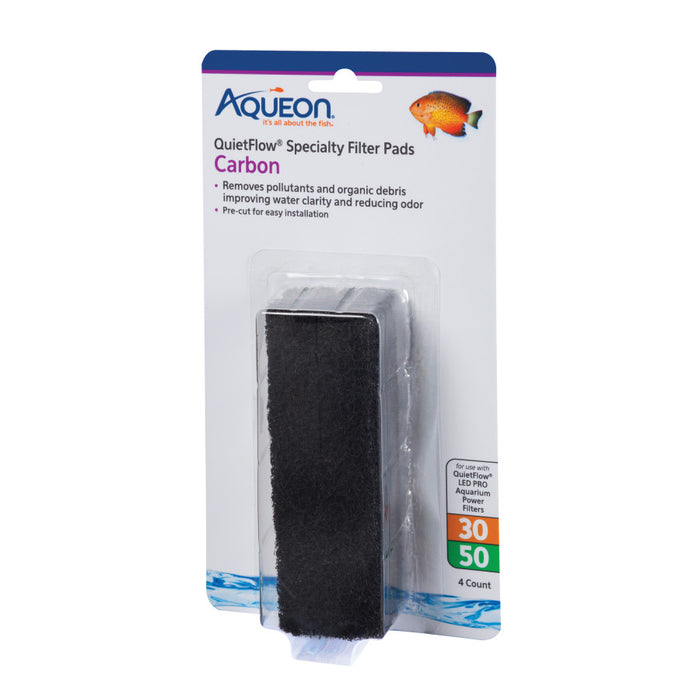 Aqueon Replacement Specialty Filter Pads Carbon, 1ea/30/50