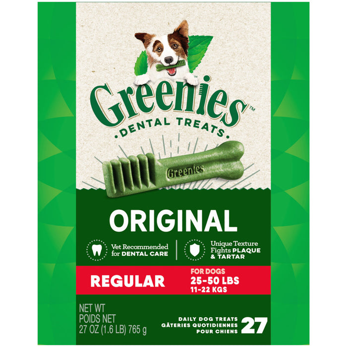 Greenies Dog Dental Treats Original, 1ea/27 oz, 27 ct, Regular