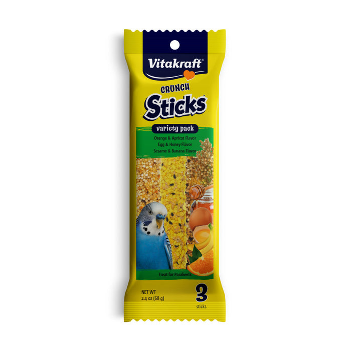 Vitakraft Crunch Sticks Variety Orange, Egg & Banana Flavor Parakeet Treat 1ea/2.4 oz, 3 ct