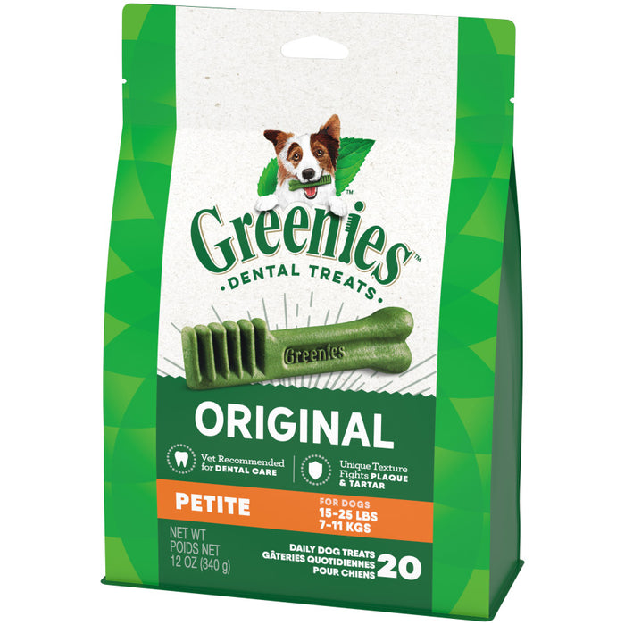 Greenies Dog Dental Treats Original, 1ea/12 oz, 20 ct, Petite