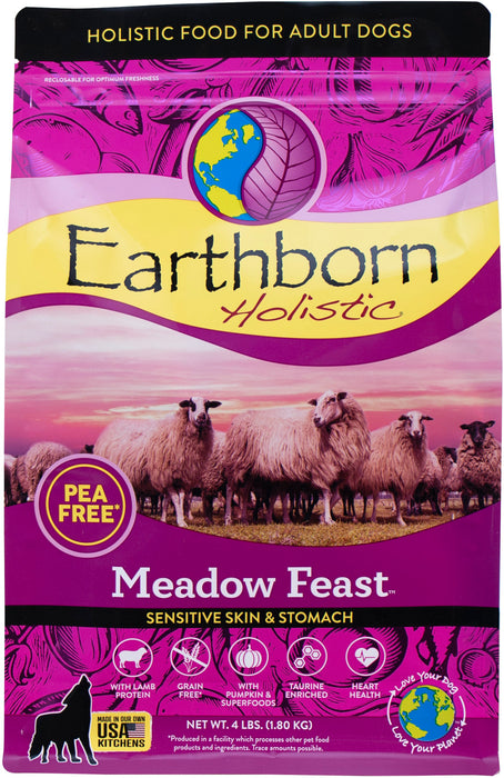 Earthborn Holistic Meadow Feast Grain-Free Dry Dog Food Lamb, 1ea/4 lb