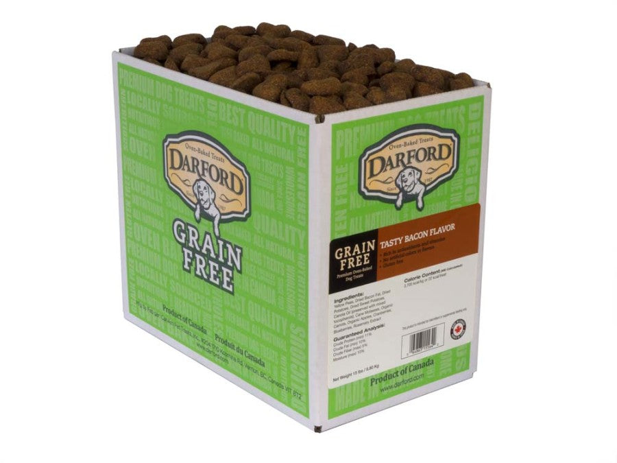 Darford Oven Baked Grain Free Dog Treats Tasty Bacon Regular, Tasty Bacon, 1ea/15 lb