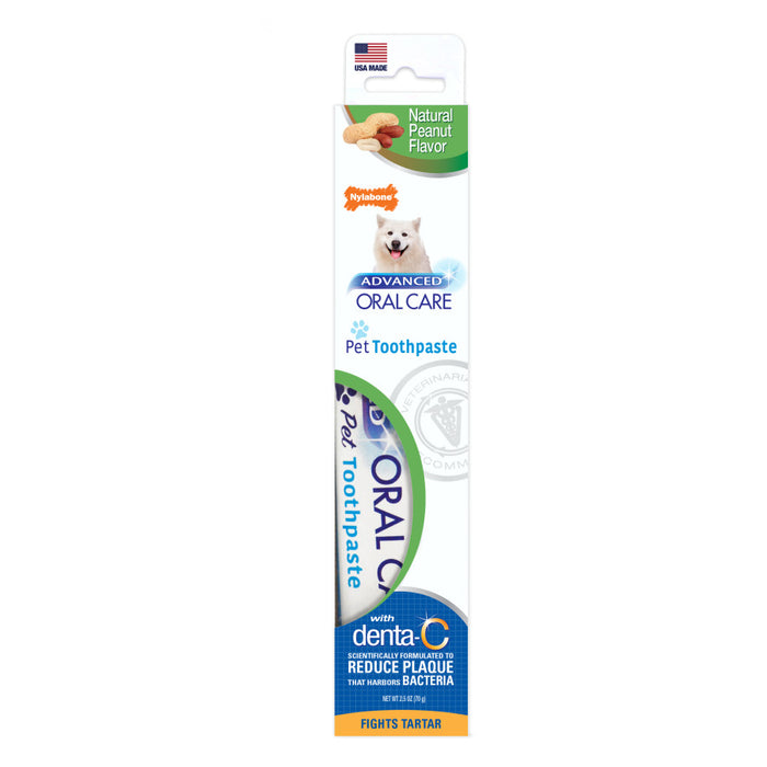 Nylabone Advanced Oral Care Natural Toothpaste Peanut Flavor, 1ea/2.5 oz