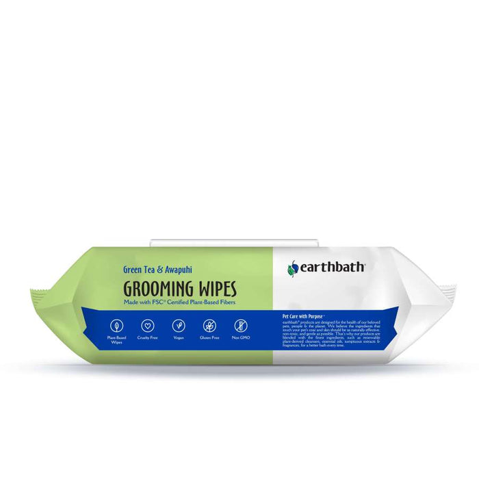 Earthbath Grooming Wipes, Green Tea & Awapuhi 1ea/100 ct