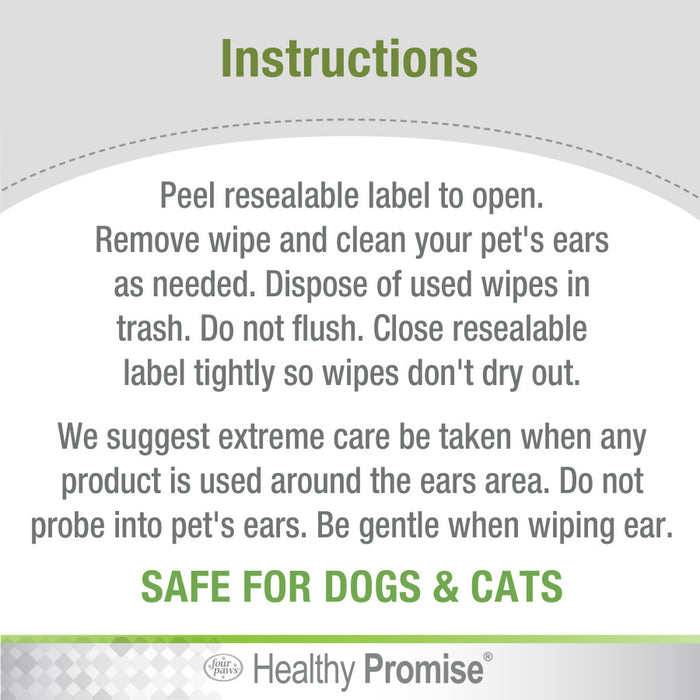 Four Paws Healthy Promise Pet Ear Wipes Ear Wipes, 1ea/35 ct