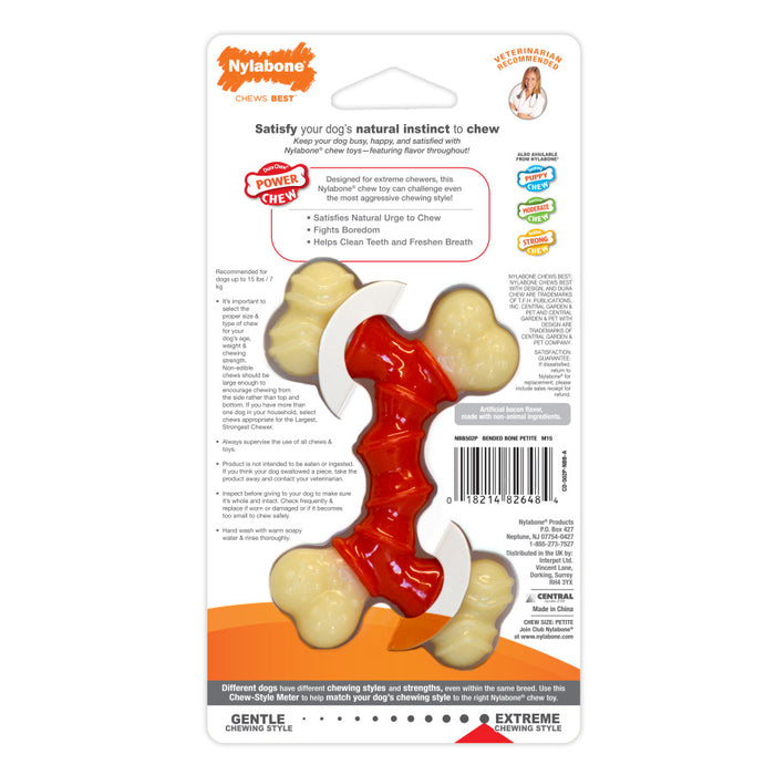 Nylabone Power Chew Double Bone Long Lasting Chew Toy for Dogs 1ea/XS - Up To 15 lb