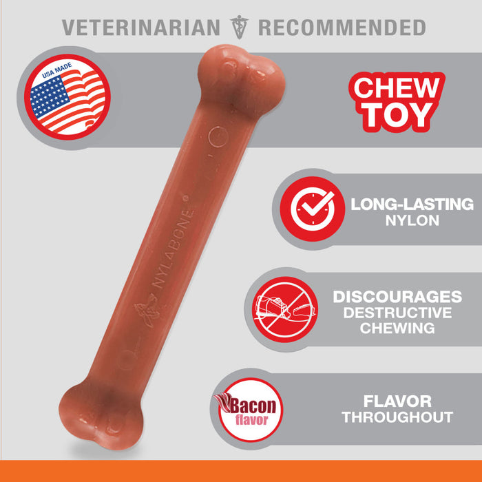 Nylabone Power Chew Durable Dog Toy Bacon, 1ea/Large - Up To 50 lb