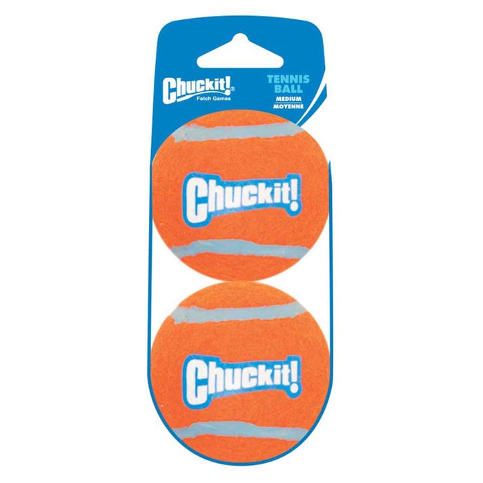 Chuckit! Tennis Ball Dog Toy Shrink Sleeve Orange/Orange, 1ea/MD, 2 pk