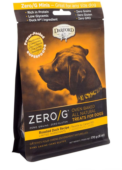 Darford Zero/G Oven Baked All Natural Dog Treats Mini, Roasted Duck Recipe, 1ea/6 oz