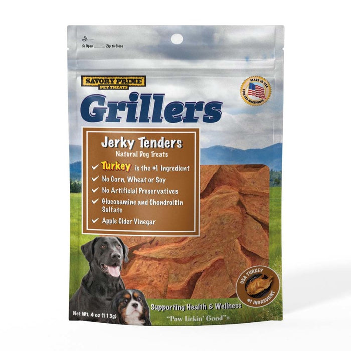 Savory Prime Girllers Jerky Tenders Dog Treats Turkey, 1ea/4 oz