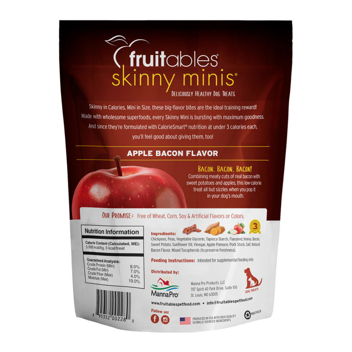 Fruitables Skinny Minis Soft Dog Treats Apple Bacon, 1ea/5 oz