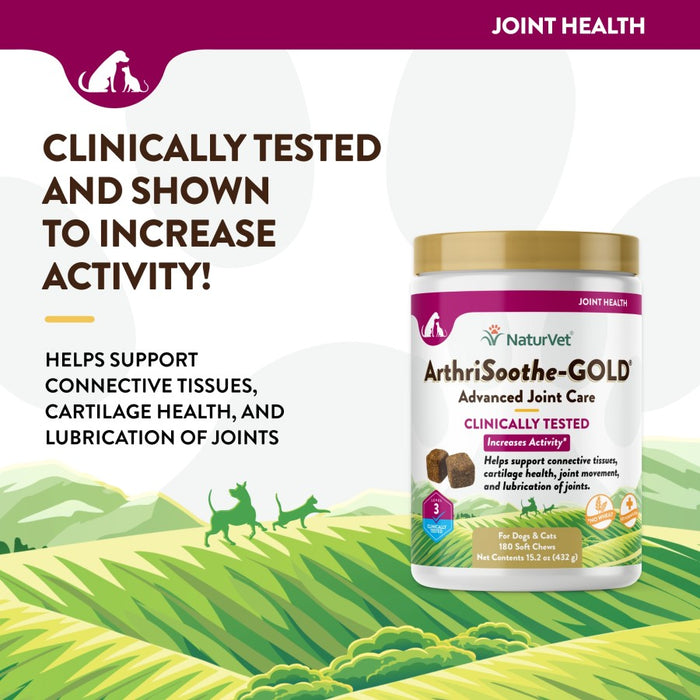 NaturVet ArthriSoothe Gold Level 3 Soft Chew 1ea/180 Chews