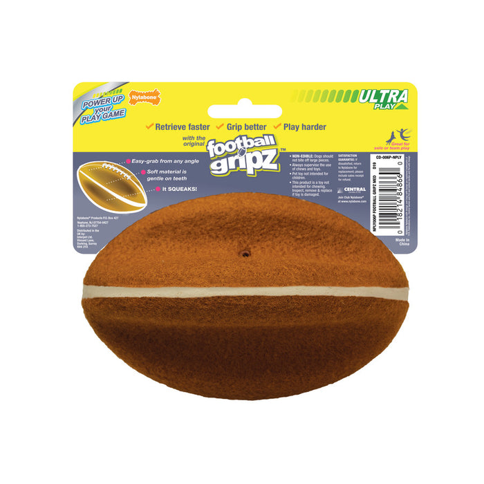 Nylabone Power Play Dog Football Gripz 1ea/Medium