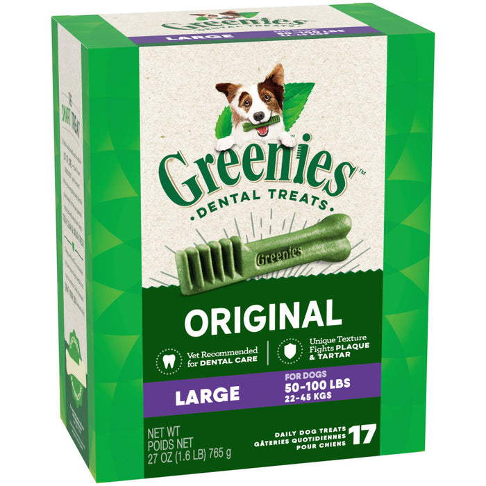 Greenies Dog Dental Treats Original, 1ea/27 oz, 17 ct, Large