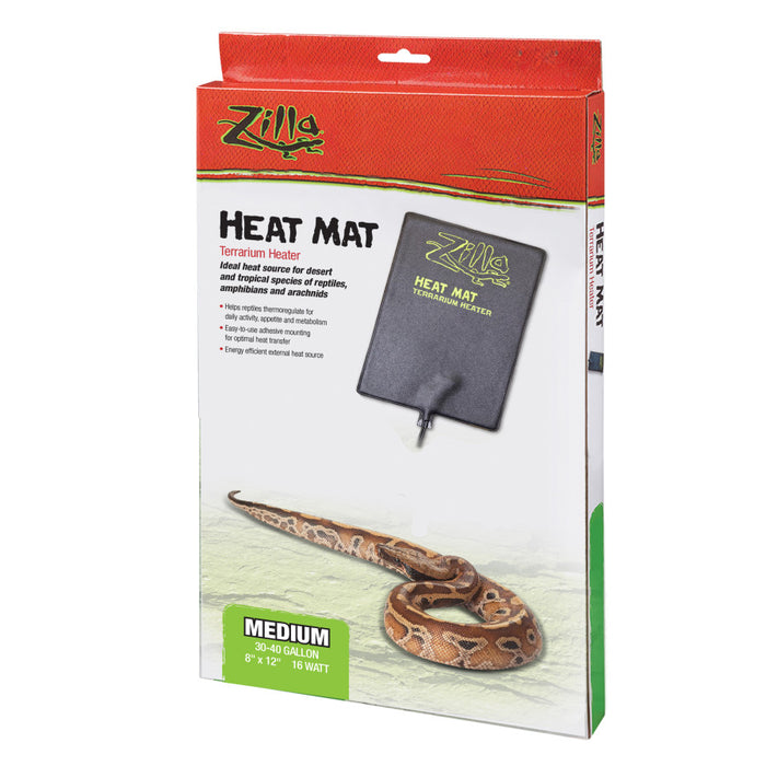 Zilla Terrarium Heat Mats Black, 1ea/Medium, 30-40 gal, 16 W