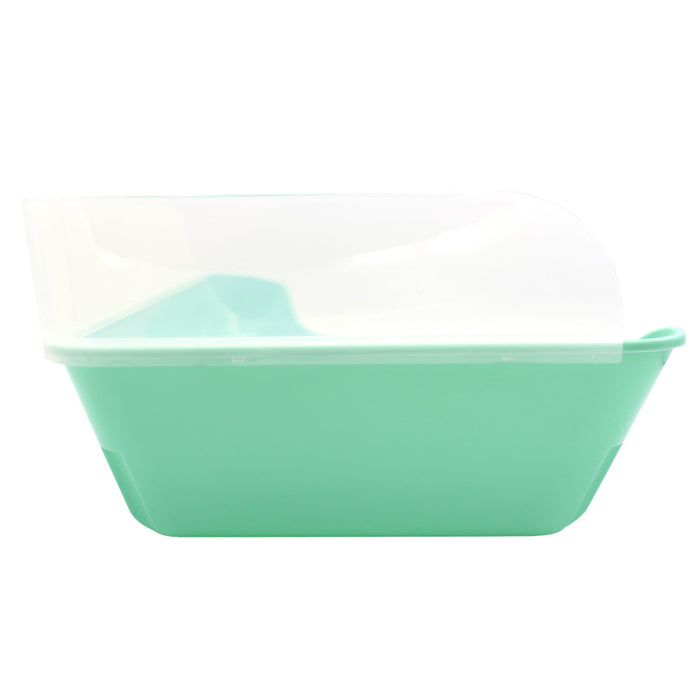 Oxbow Animal Health Enriched Life Small Animal Corner Litter Pan w/Removable Shield Mint Green, 1ea/One Size