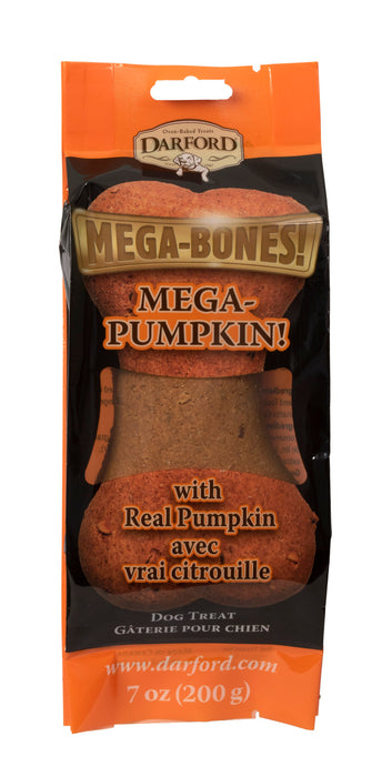 Darford Mega Bones Junior Dog Treat Pumpkin Regular, Pumpkin, 1ea/7 oz