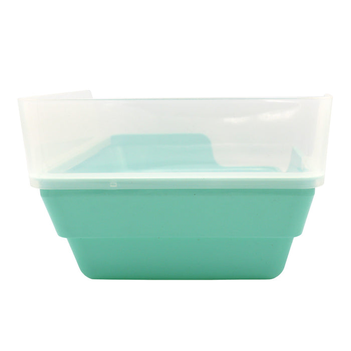 Oxbow Animal Health Enriched Life Small Animal Rectangle Litter Pan w/Removable Shield Mint Green, 1ea/One Size