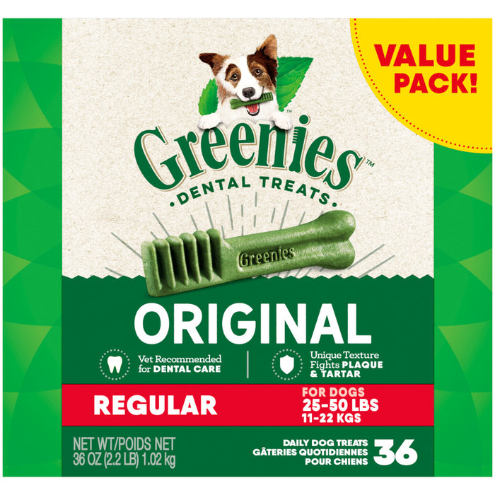 Greenies Dog Dental Treats Original, 1ea/36 oz, 36 ct, Regular