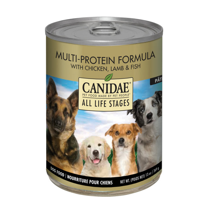 CANIDAE All Life Stages Multi-Protein Wet Dog Food Chicken, Lamb & Fish, 12ea/13 oz