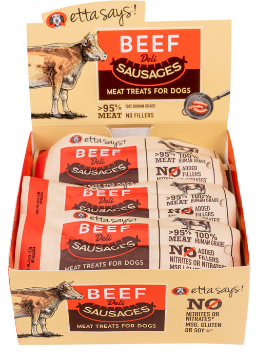 Etta Says! Sausage Link Dog Treats Beef, 12ea/1.25 oz