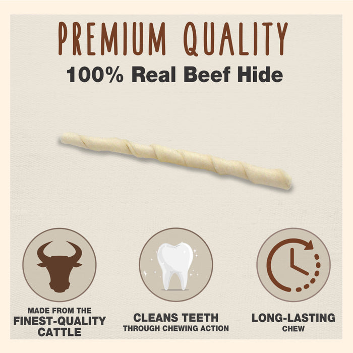 Cadet Premium Grade Beef Hide Twist Sticks Twist Sticks, Original, 1ea/5 in (100 ct)