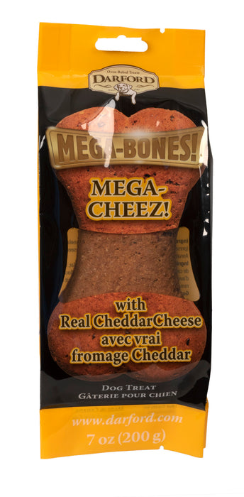 Darford Mega Bone Dog Treat Cheez Regular, Cheez, 1ea/7 oz