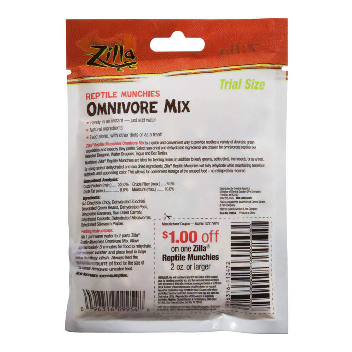 Zilla Reptile Munchies Omnivore 1ea/Resealable Bag, 4 oz