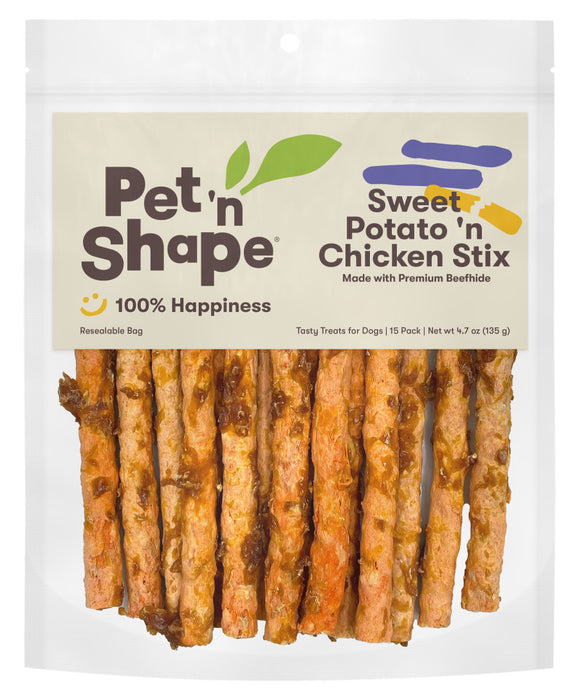 Pet 'N Shape Sweet Potato 'n Chicken Stix Dog Treat 1ea/12 oz