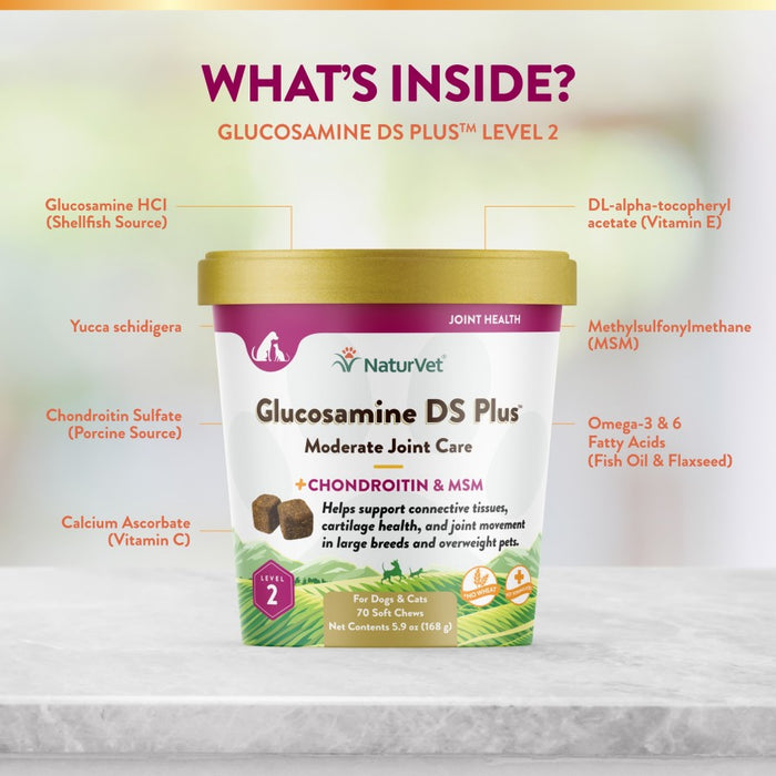 NaturVet Glucosamine-DS Plus Level 2 Soft Chew 1ea/70 ct