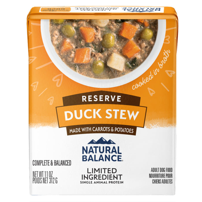 Natural Balance Pet Foods L.I.D. Stew Wet Dog Food Duck Stew, 12ea/11 oz