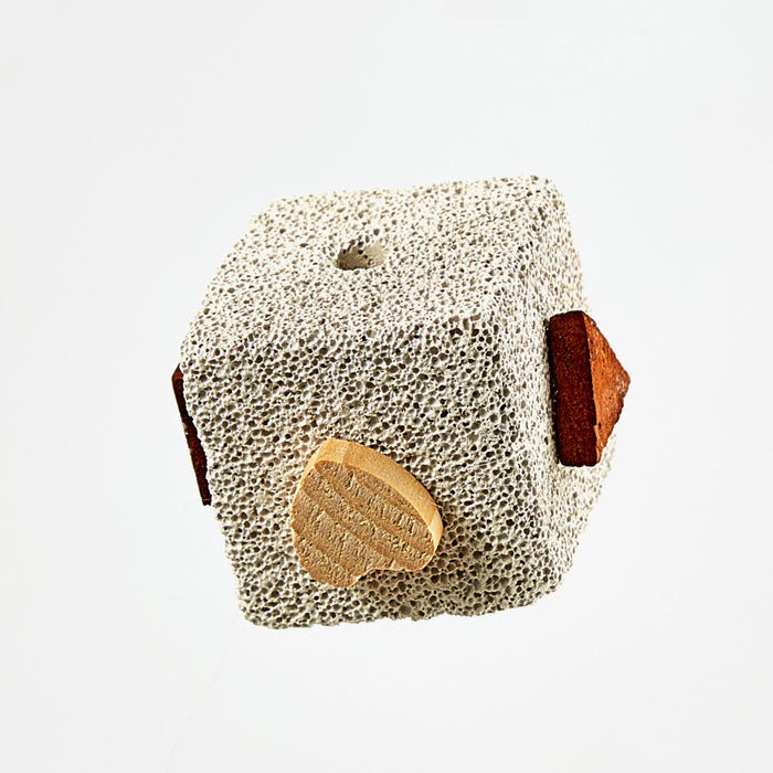 Kaytee Lava Block With Wood Chews 1ea/2.5 in X 2.5 in X 5 in