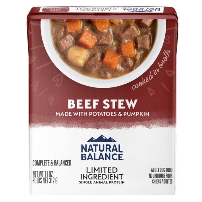 Natural Balance Pet Foods L.I.D. Stew Wet Dog Food Beef Stew, 12ea/11 oz