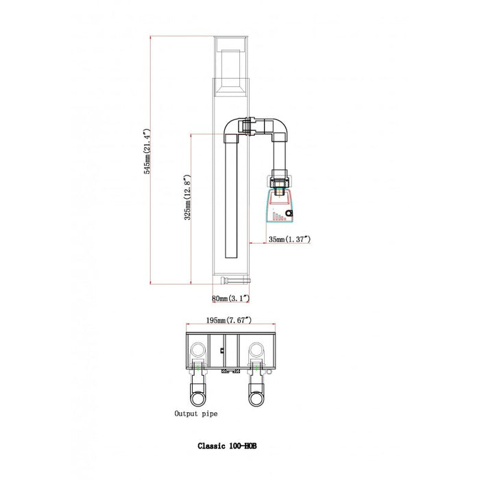 Reef Octopus BH100 Hang on Skimmer 75g Reef Octopus